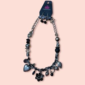NEW Paparazzi Accessories Black Jewelry Set (7 pcs - Necklaces, Rings, Earrings)